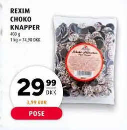 Scandinavian Park REXIM CHOKO KNAPPER, DKK 29.99 tilbud