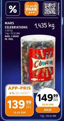 Scandinavian Park MARS CELEBRATIONS, DKK 149.99, App-pris tilbud