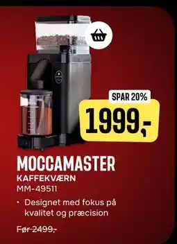 Skousen MOCCAMASTER KAFFEKVÆRN, DKK 1999 tilbud