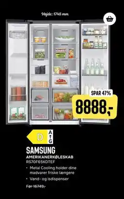 Skousen SAMSUNG AMERIKANERKØLESKAB, DKK 8888 tilbud