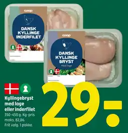 Coop 365 Kyllingebryst med lage eller inderfilet tilbud