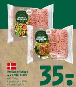 Coop 365 Hakket grisekød 4-7% eller 8-12% tilbud