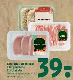 Coop 365 Koteletter, stegeflæsk eller panerede XL schnitzler tilbud
