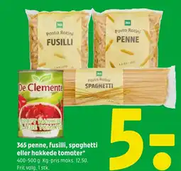 Coop 365 365 penne, fusilli, spaghetti eller hakkede tomater tilbud