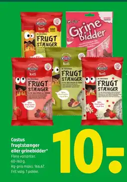 Coop 365 Castus frugtstænger eller grinebidder tilbud