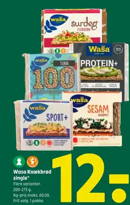 Coop 365 Wasa Knækbrød tilbud