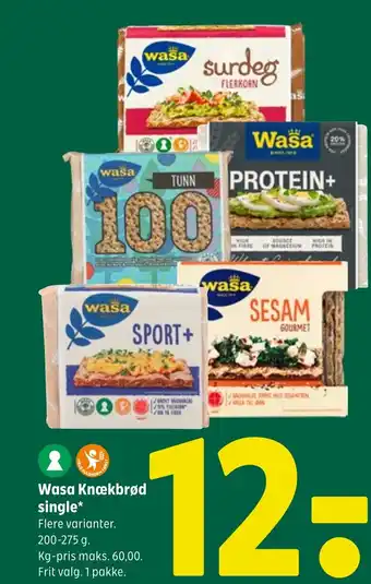 Coop 365 Wasa Knækbrød tilbud