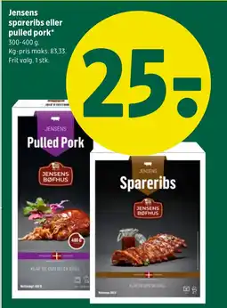Coop 365 Jensens spareribs eller pulled pork tilbud