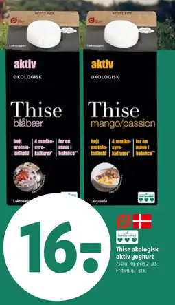 Coop 365 Bedre Dyrevelfærd Thise økologisk aktiv yoghurt tilbud