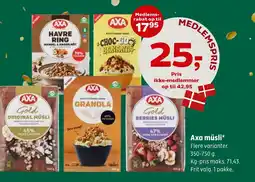 Coop 365 Axa müsli tilbud