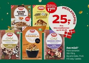 Coop 365 Axa müsli tilbud