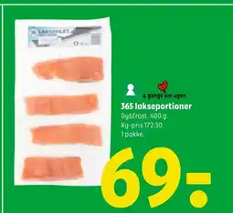 Coop 365 2 Gange om ugen 365 lakseportioner tilbud