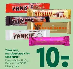 Coop 365 Toms bars, marcipanbrød eller Guld barre tilbud