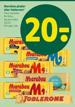 Coop 365 Marabou plader eller Toblerone tilbud