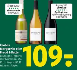 Coop 365 Chablis Marguerite eller Bread & Butter tilbud