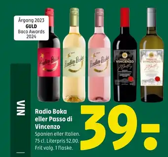 Coop 365 Radio Boka eller Passo di Vincenzo tilbud