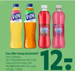 Coop 365 Fun eller Scoop læskedrik tilbud