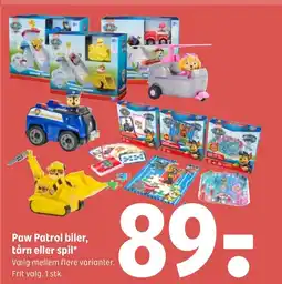 Coop 365 Paw Patrol biler, tårn eller spil tilbud