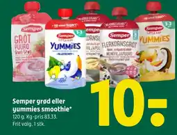 Coop 365 Semper grød eller yummies smoothie tilbud