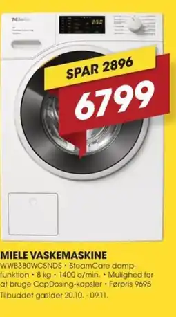 Punkt1 Miele vaskemaskine tilbud