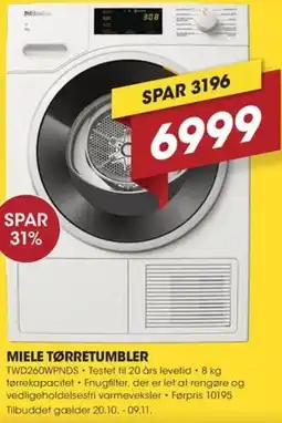 Punkt1 Miele tørretumbler tilbud
