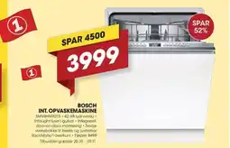 Punkt1 Bosch int. opvaskemaskine tilbud
