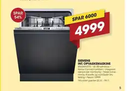 Punkt1 Siemens int. opvaskemaskine tilbud
