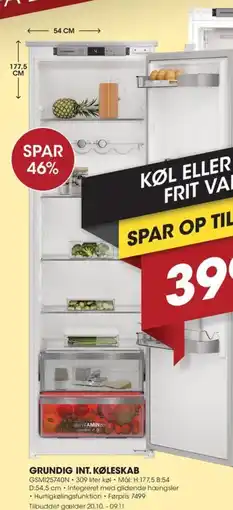 Punkt1 Grundig int. køleskab tilbud