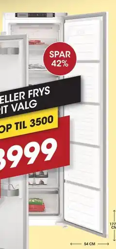 Punkt1 Grundig int. fryseskab tilbud
