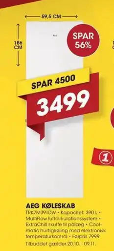 Punkt1 Aeg køleskab tilbud