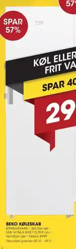 Punkt1 Beko køleskab tilbud