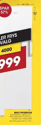 Punkt1 Beko fryseskab tilbud