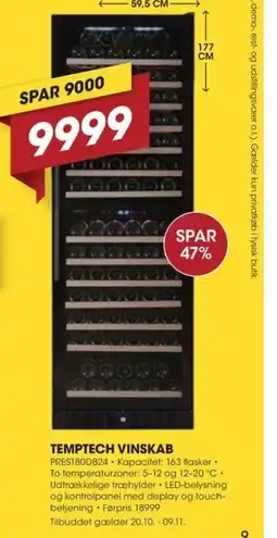 Punkt1 Temptech vinskab tilbud