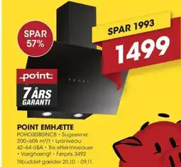 Punkt1 Point emhætte tilbud