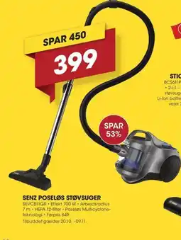 Punkt1 Senz poseløs støvsuger tilbud