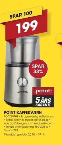 Punkt1 Point kaffekværn tilbud