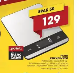 Punkt1 Point køkkenvægt tilbud