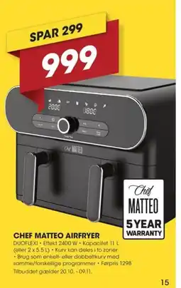 Punkt1 Chef matteo airfryer tilbud