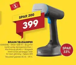 Punkt1 Braun tøjdamper tilbud