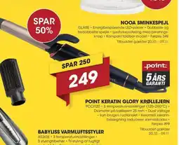 Punkt1 Point keratin glory krøllejern tilbud