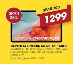 Punkt1 Cepter tab nexus 64 gb 12" tablet tilbud