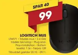 Punkt1 Logitech mus tilbud