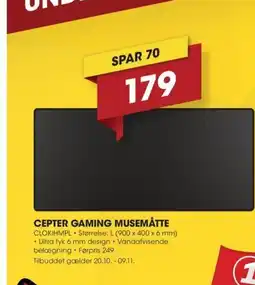 Punkt1 Cepter gaming musemåtte tilbud