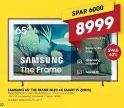 Punkt1 Samsung 65″ the frame qled 4k smart tv (2025) tilbud
