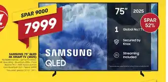 Samsung 75” qled 4k smart tv (2025)