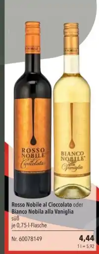 Citti Rosso nobile al cioccolato oder bianco nobila alla vaniglia tilbud