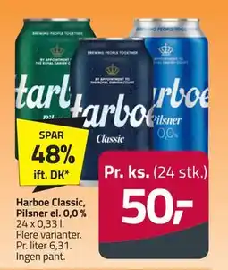 Fleggaard Harboe Classic, Pilsner el. 0,0 %, DKK 50 tilbud