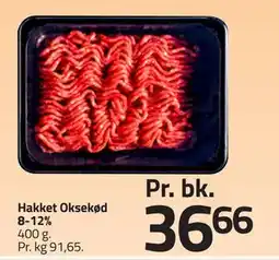 Fleggaard Hakket Oksekød 8-12%, DKK 36.66 tilbud