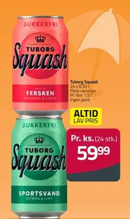 Fleggaard Tuborg Squash, DKK 59.99 tilbud