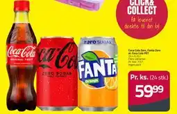 Fleggaard Coca Cola Zero, Fanta Zero el. Coca Cola PET, DKK 59.99 tilbud
